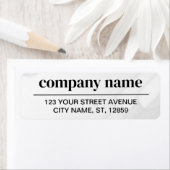 Business Logo Custom Return Address Label ラベル (インサイチュ)
