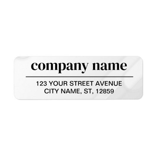 Business Logo Custom Return Address Label ラベル (正面)