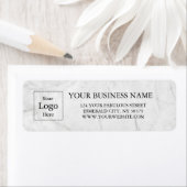 Business Logo Custom Return Address Label ラベル (インサイチュ)