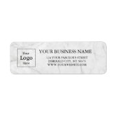 Business Logo Custom Return Address Label ラベル (正面)