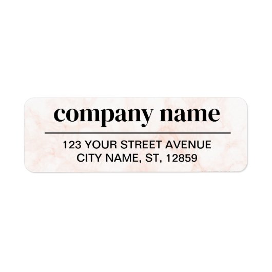 Business Logo Custom Return Address Label ラベル (正面)