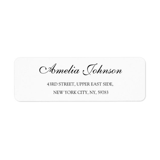 Business Logo Custom Return Address Label ラベル (正面)