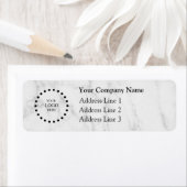 Business Logo Custom Return Address Label ラベル (インサイチュ)