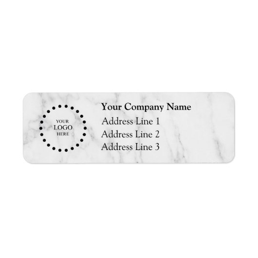 Business Logo Custom Return Address Label ラベル (正面)