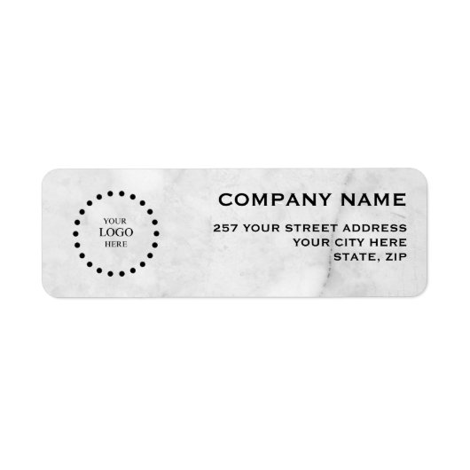 Business Logo Custom Return Address Label ラベル (正面)
