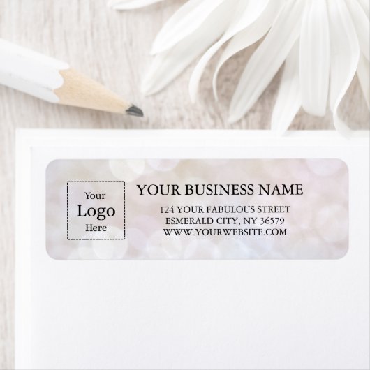 Business Logo Custom Return Address Label ラベル (インサイチュ)