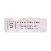 Business Logo Custom Return Address Label ラベル (正面)