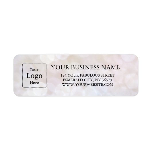 Business Logo Custom Return Address Label ラベル (正面)