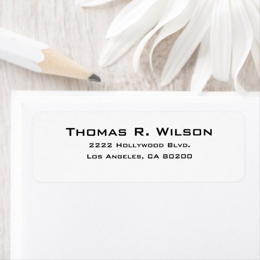 Business Logo Custom Return Address Label ラベル (インサイチュ)