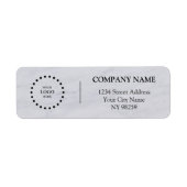 Business Logo Custom Return Address Label ラベル (正面)
