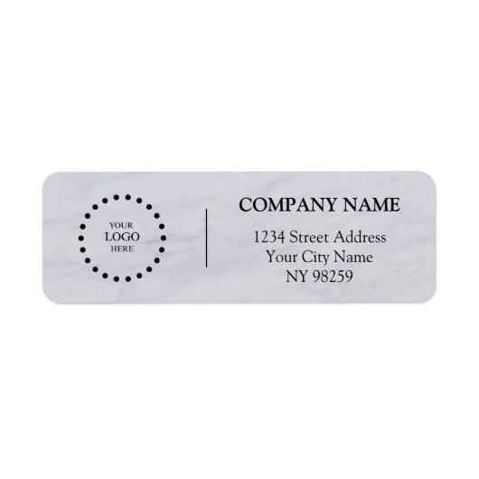 Business Logo Custom Return Address Label ラベル (正面)