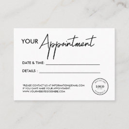 Business logo Custom Simple modern  予約カード