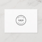 Business logo Custom Simple modern  予約カード (裏面)