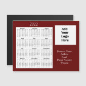 Business Logo Customer Annovation 2022カレンダー マグネット招待状 (正面/裏面)