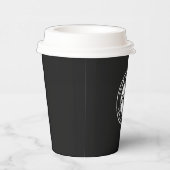 Business LOGO elegant black &white Professional  紙コップ (右)