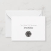 Business Logo Employee Christmas Holiday ノートカード (裏面)