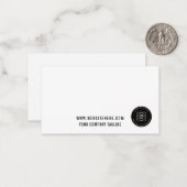 Business Logo Employee Offices Note Card ノートカード (正面/裏面インサイチュ)