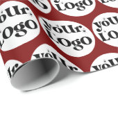 Business Logo Gift Wrap, Company Logo Branded ラッピングペーパー (ロールコーナー)
