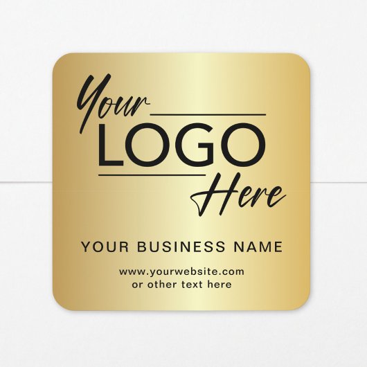 Business Logo Gold スクエアシール