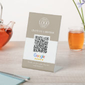Business Logo Google & Facebook Reviews QR Code 台座サイン (インサイチュ)