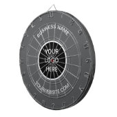 Business Logo Grey Company Promotional Modern ダーツボード (正面右)