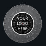 Business Logo Grey Company Promotional Modern ダーツボード<br><div class="desc">Business logo, grey, company, modern, branding, promotional, elegant, dartboard.</div>