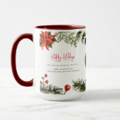 Business Logo Happy Holidays Employees Christmas マグカップ (左)