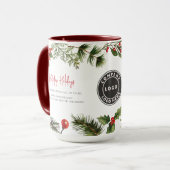 Business Logo Happy Holidays Employees Christmas マグカップ (正面左)