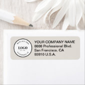 Business logo here Custom Corporate beige ラベル (インサイチュ)