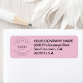 Business logo here Custom Corporate Pink ラベル (インサイチュ)