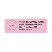 Business logo here Custom Corporate Pink ラベル (正面)