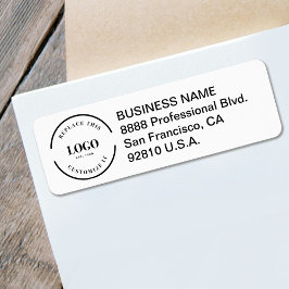 Business logo here Custom Corporate Return address ラベル