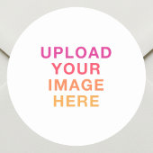 Business Logo Image White ラウンドシール