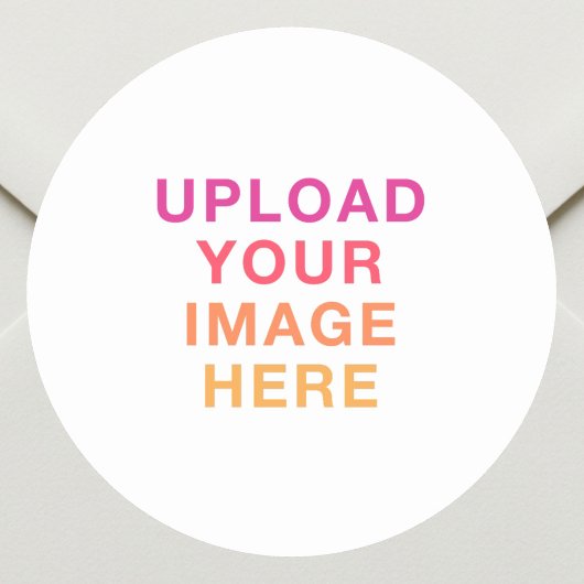 Business Logo Image White ラウンドシール