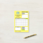 Business Logo Invoice Receipts | Custom Yellow Pad ポストイット (デスク上)