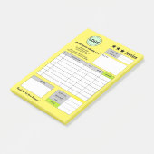 Business Logo Invoice Receipts | Custom Yellow Pad ポストイット (アングル)
