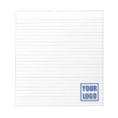 Business Logo Lined Notepad ノートパッド (正面)
