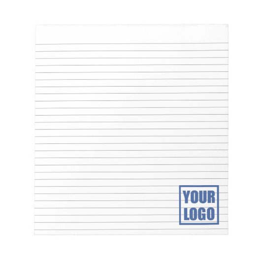 Business Logo Lined Notepad ノートパッド (正面)