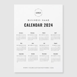 Business Logo Magnetic カスタム 2024カレンダーの追加 マグネット招待状