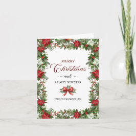 Business Logo Merry Christmas Thank You Card   ノートカード