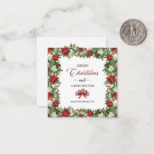 Business Logo Merry Christmas Thank You Card ノートカード (正面/裏面インサイチュ)