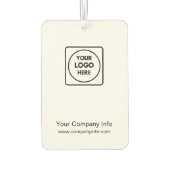 Business Logo Minimal Clean Simple Branding Design カーエアーフレッシュナー (裏面)