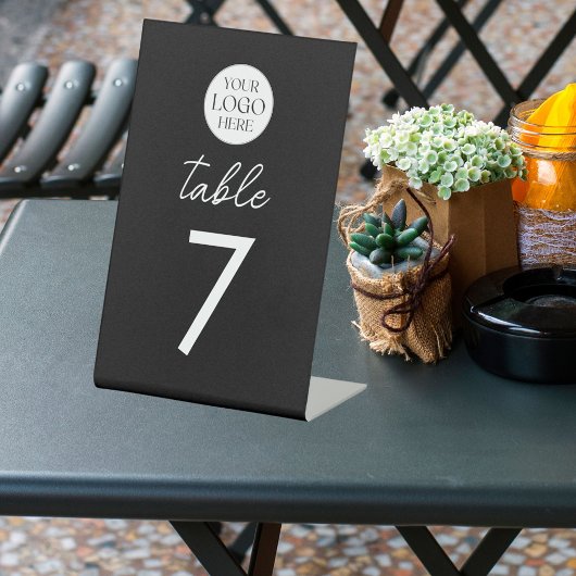 Business Logo Modern Minimalist Table Number 台座サイン