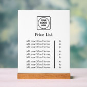 Business Logo | Modern Professional Custom Price  アクリルサイン (ニュートラル)