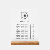 Business Logo | Modern Professional Custom Price アクリルサイン (正面)