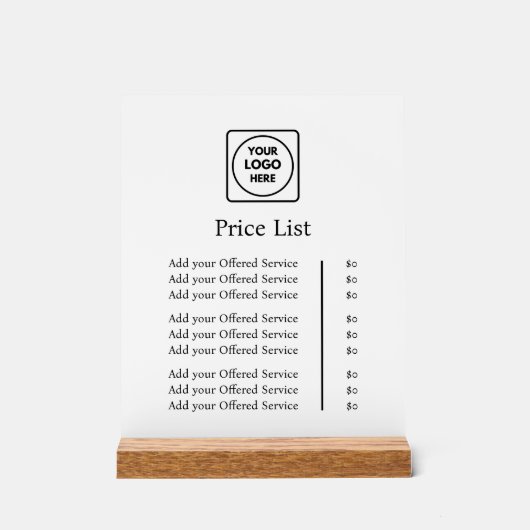 Business Logo | Modern Professional Custom Price  アクリルサイン (正面)