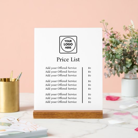 Business Logo | Modern Professional Custom Price アクリルサイン (ウェディング)