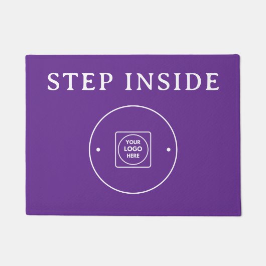 Business Logo Modern Purple doormat ドアマット (正面)
