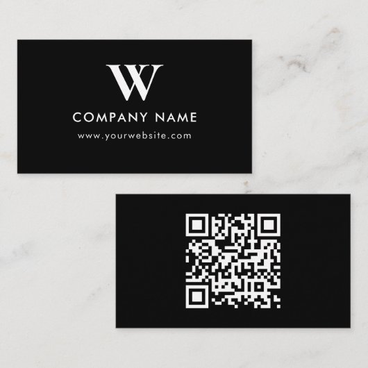 Business Logo Monogram Scannable Website 名刺 (正面/裏面)