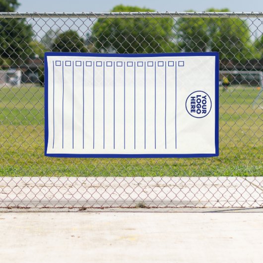 Business Logo Navy Blue Dry Erase To Do List 横断幕 (インサイチュ)